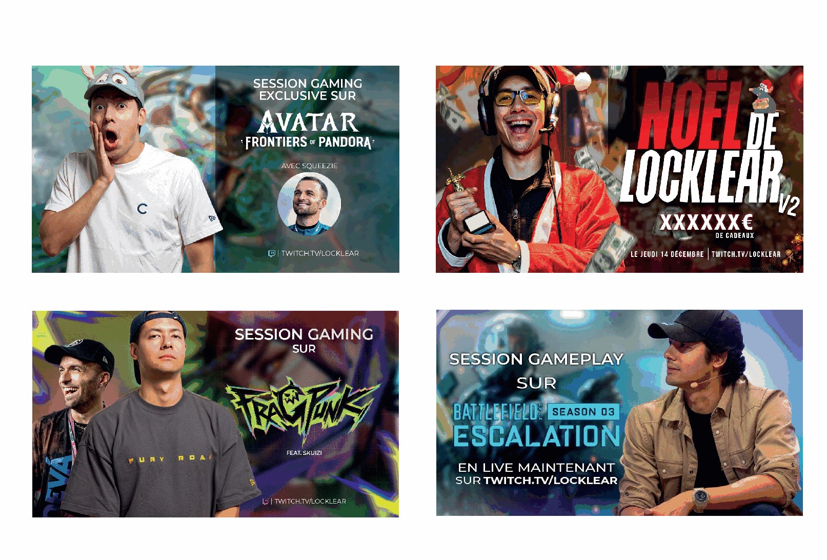 Visuels Locklear — sessions gaming
